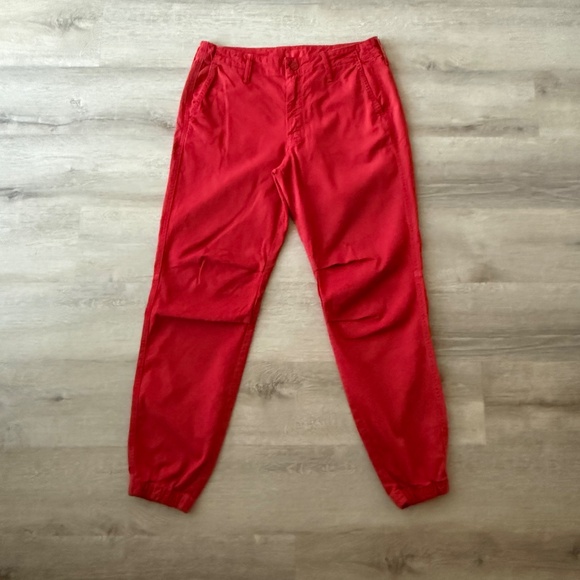 MOTHER Women’s Red No Zip Misfit Jogger Pant Size 26 Casual Travel - Picture 2 of 10